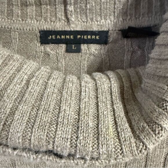 Jeanne Pierre Tan Cable Knit Sweater - Picture 3 of 5